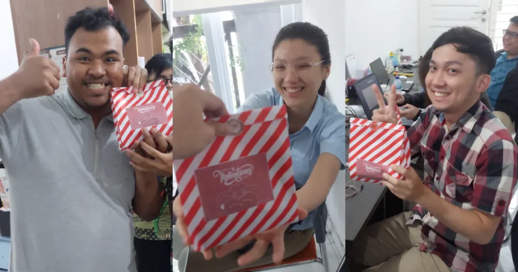 Perayaan Valentine versi kantor bersama karyawan Synergy yang penuh kebersamaan dan keceriaan