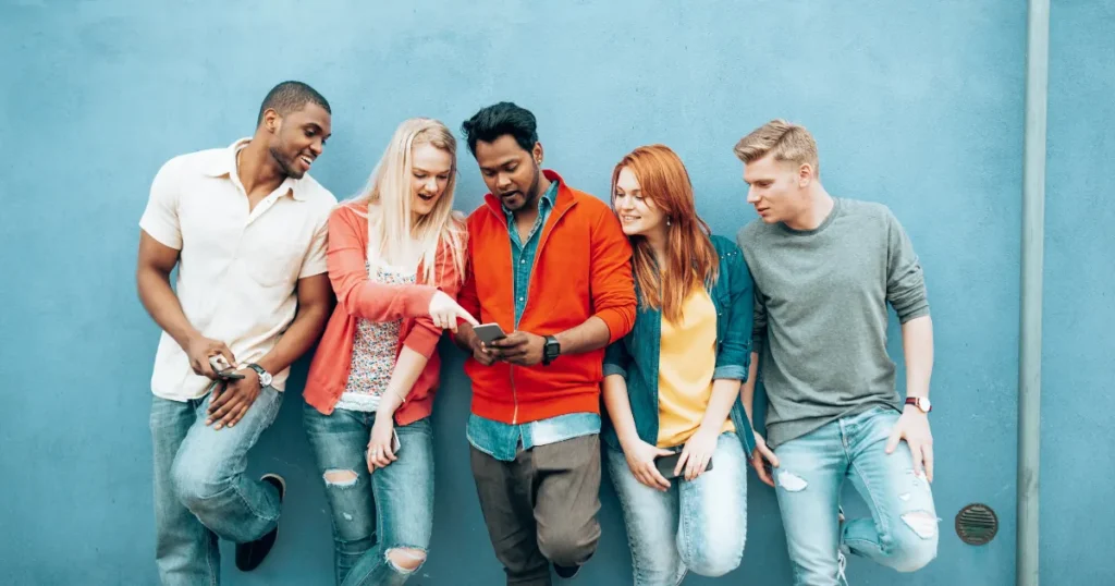 Illustration of Gen Z using chatbots as a source of instant emotional support through digital technology