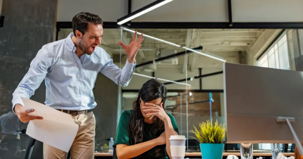 Illustration of toxic and dysfunctional managers in the workplace with solutions to handle them