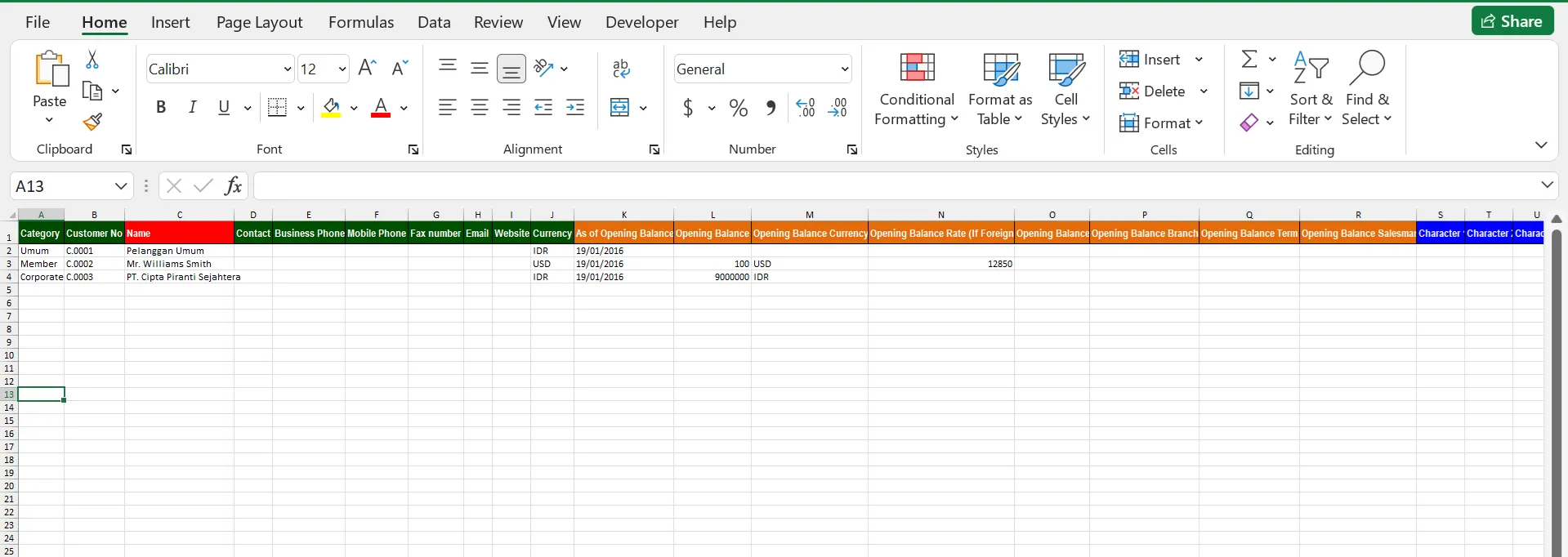 Accurate Master Employee Template
