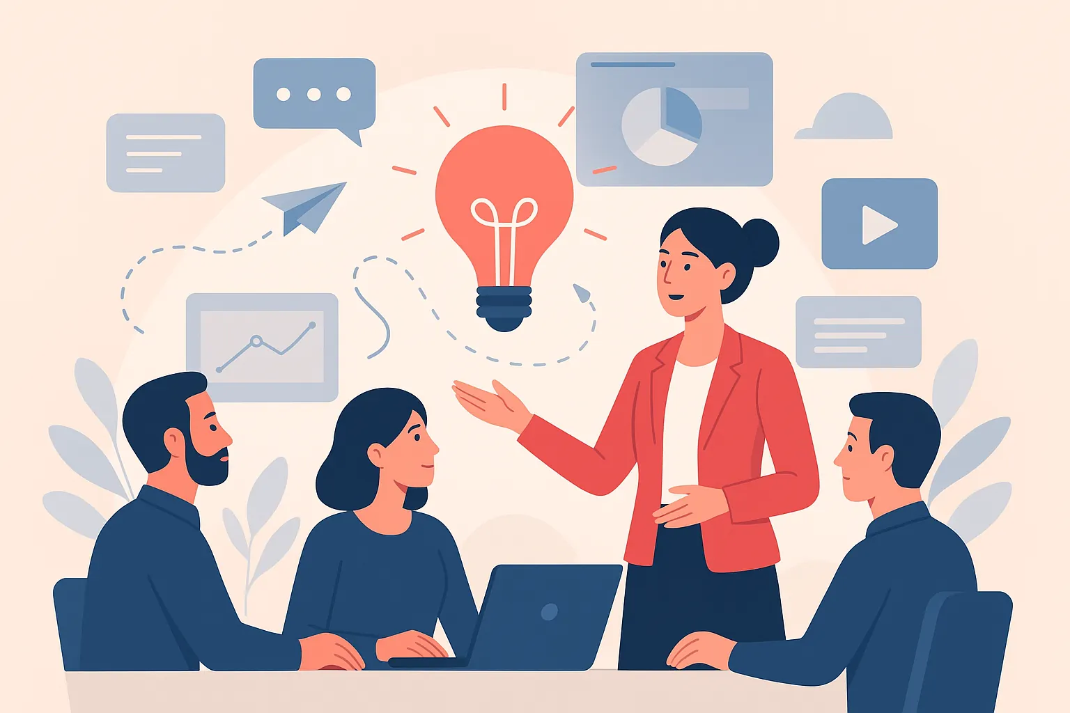 Creative leadership illustration