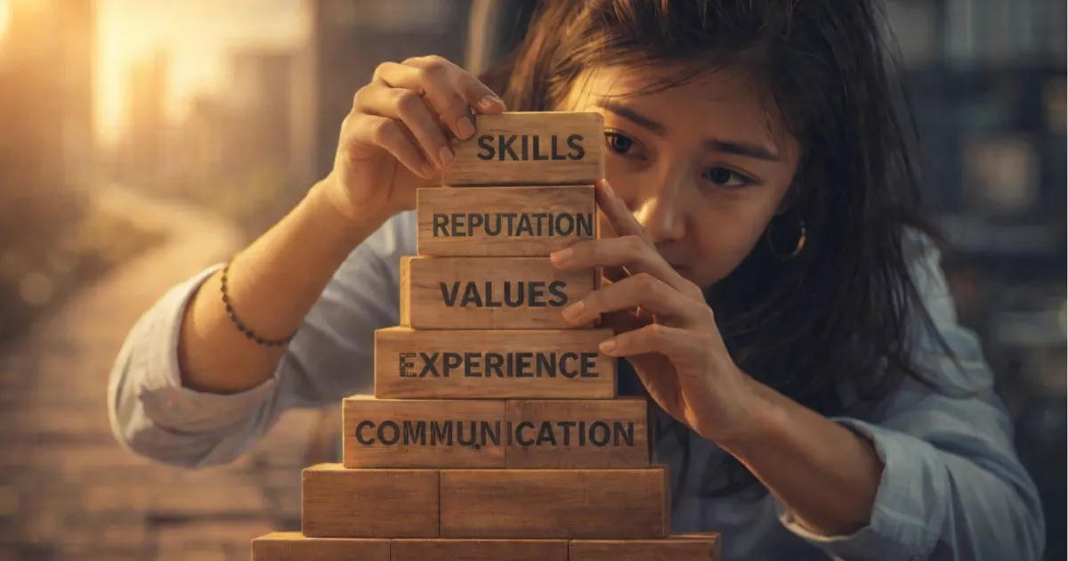 Konten edukasi Synergy tentang pentingnya personal branding sebagai bekal karier untuk membangun citra profesional dan daya saing diri