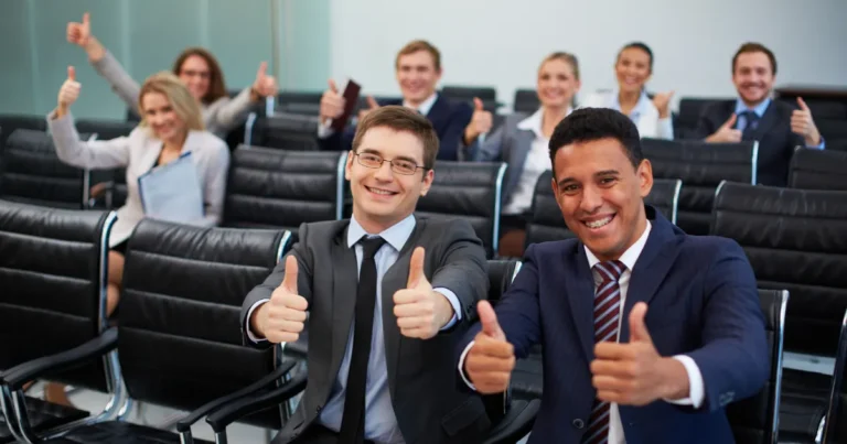 Illustration of employees developing professional competencies through training, learning, and skill enhancement in the workplace.